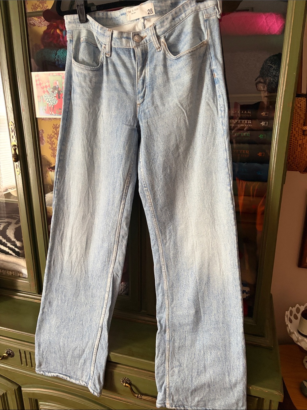 Rag and Bone sweatpants jeans light blue size 28